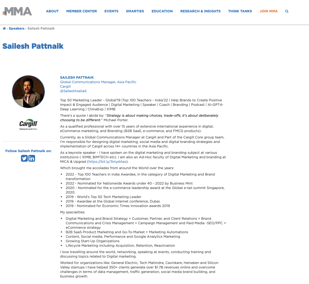 MMA Global Speaker - Singapore - APAC