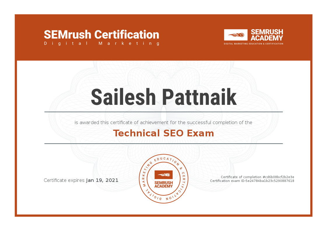 SEMRush Certifications