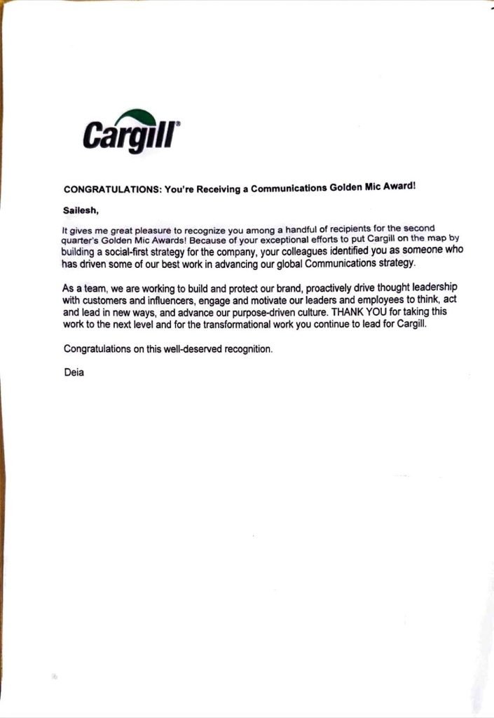 Golden Mic Awards - Cargill